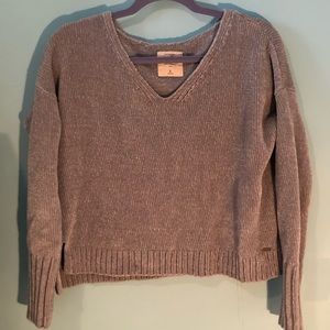 chenille cropped sweater